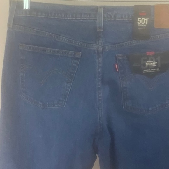 LEVI’S 501 Skinny Jeans, Jive Ship Wash, 33, NWT - Picture 7 of 9